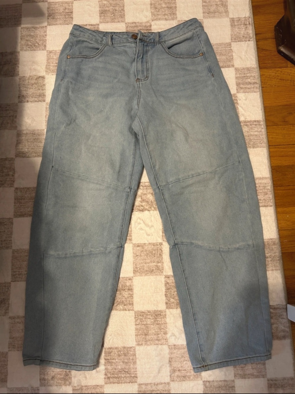 Light Blue womenβs Relaxed Fit Jeans